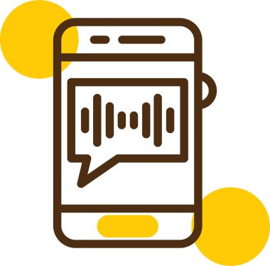 Mobil sohbet simgesi vektör illüstrasyonu