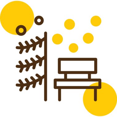 Bir ağaç simgesinin vektör illüstrasyonu