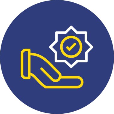 Sarı bir simgenin vektör illüstrasyonu