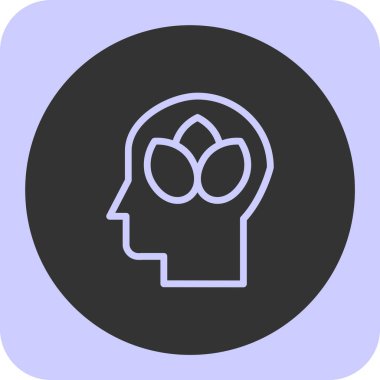 İnsan beyin simgesinin vektör illüstrasyonu