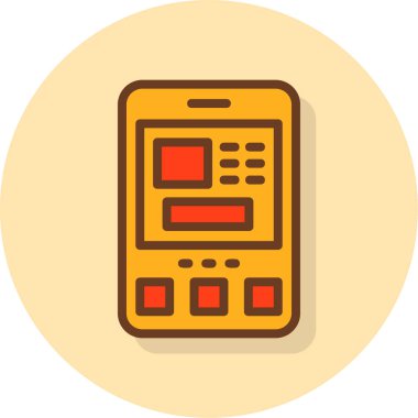 Telefon vektör simgesi modern basit vektör illüstrasyonu