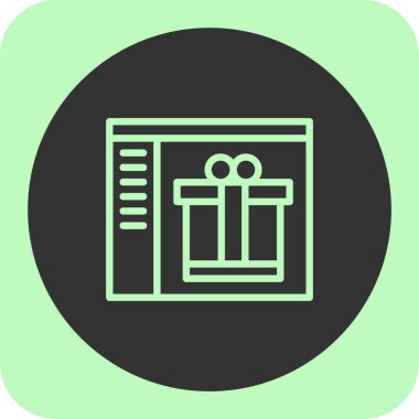 Hediye Simgesi Beyaz Arkaplanda İzole Edildi