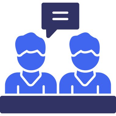 Çevrimiçi Buluşma simgesi vektör çizimi