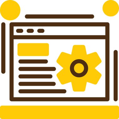 iş yönetimi düz vektör simgesi