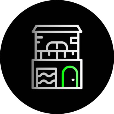 bina simgesi, vektör illüstrasyonu