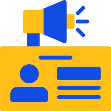 Konuşmacı. Web simgesi basit illüstrasyon