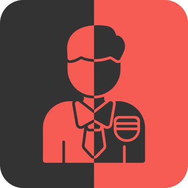 Modern iş adamı simgesinin vektör çizimi