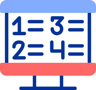 Matematik. Web simgesi basit illüstrasyon