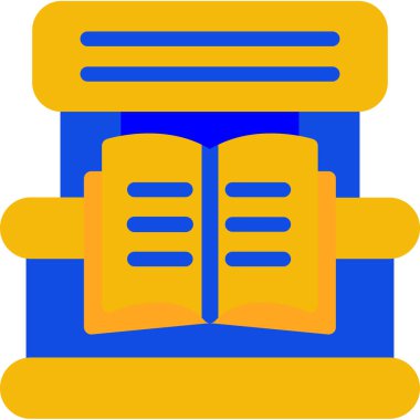 Kitap. Web simgesi basit illüstrasyon