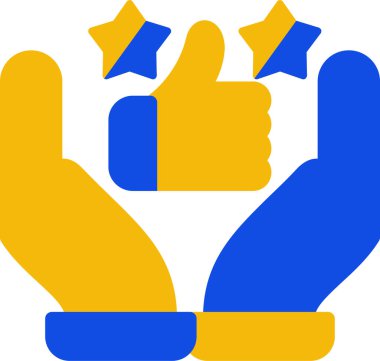 Baş parmaklı el hareketi, vektör illüstrasyonu