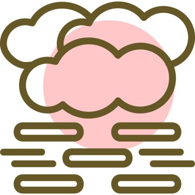 Bulut. Web simgesi basit illüstrasyon