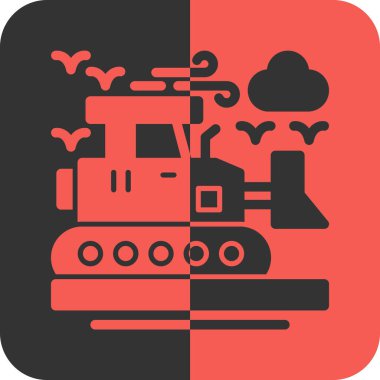 Bir tren simgesinin vektör illüstrasyonu