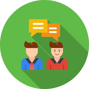 iş insanları düz vektör simgesi