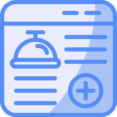 Restoran yemeği ikonu ana hatlarıyla