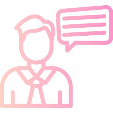 Sohbet simgesi, vektör illüstrasyonu basit tasarım