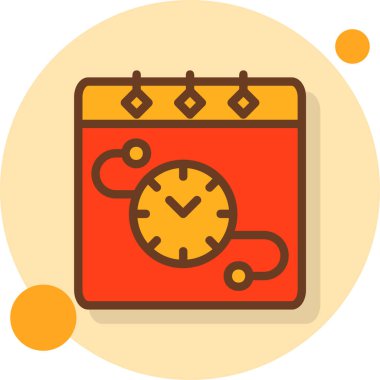 saat zaman simgesi doldurulmuş özet biçimi