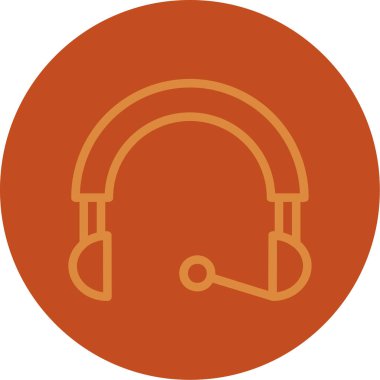 Kulaklık vektör simgesi. Basit resimleme