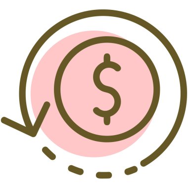 Para için. Web simgesi basit illüstrasyon