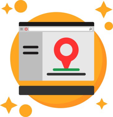 harita işaretçisi düz simgesi