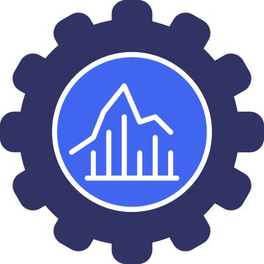 Bir dişli simgesini vektör çizim