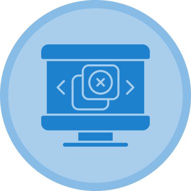 Bilgisayar. Web simgesi basit illüstrasyon