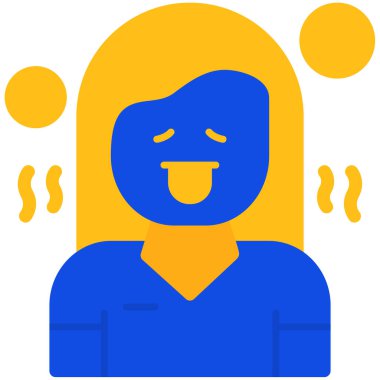 Kadın yüz ikon vektör illüstrasyonu