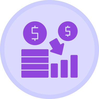 Dolar. Web simgesi basit illüstrasyon