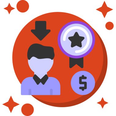 İş adamı simgesi, vektör illüstrasyonu