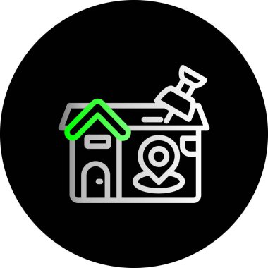 Bir ev simgesinin vektör illüstrasyonu