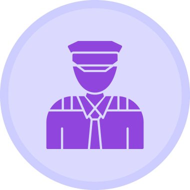 Polis. Web simgesi basit illüstrasyon