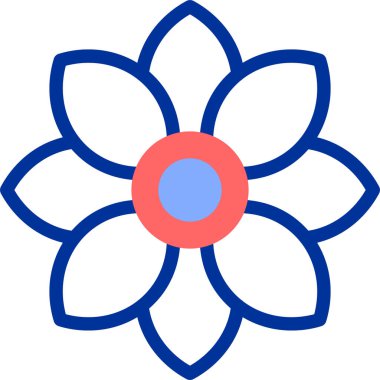 Çiçek. Web simgesi basit illüstrasyon