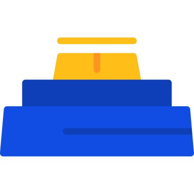 Masa lambası vektör simgesi. Beyaz arkaplanda izole edilmiş masa simgesinin basit çizimi.