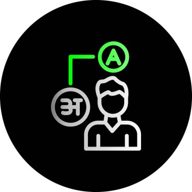 Bir kadın ve erkek ikonunun vektör çizimi