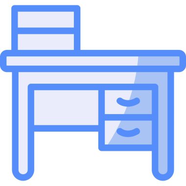 Masa. Web simgesi basit illüstrasyon