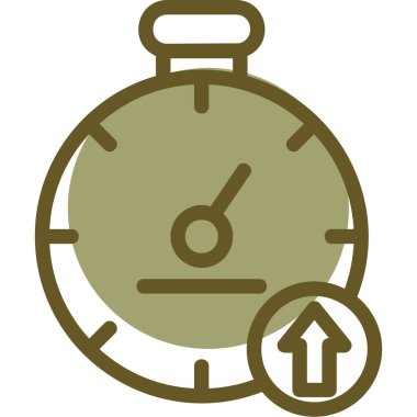 Alarm saati simgesi, vektör illüstrasyonu