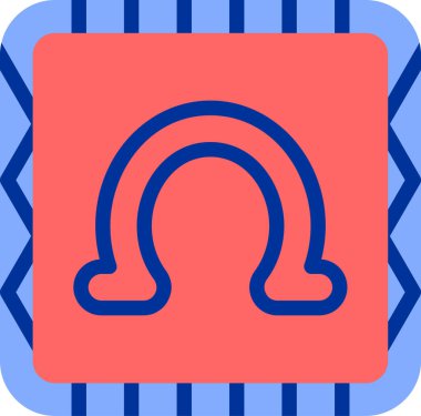 Tarzında tek bir izole gökkuşağı simgesinin vektör çizimi