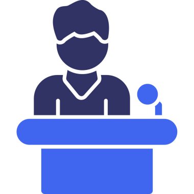 Mikrofon. Web simgesi basit illüstrasyon