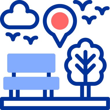 Bir ağaç simgesinin vektör illüstrasyonu