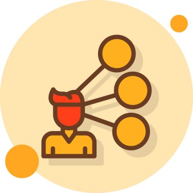 iş yönetimi dairesi simgesi düz stil