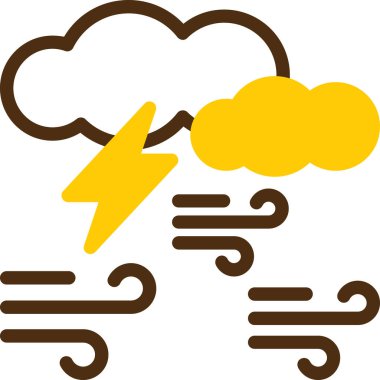 Bulut yıldırımı. Basit illüstrasyon