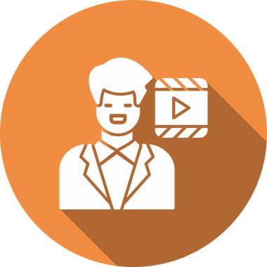 Mikrofonlu bir adamın vektör çizimi