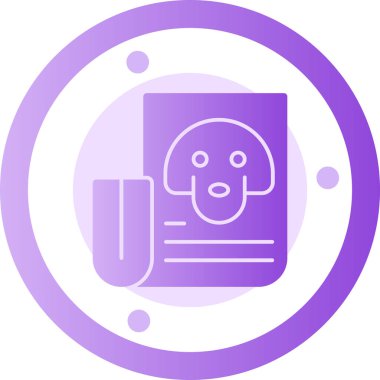 köpek simgesi, vektör illüstrasyonu