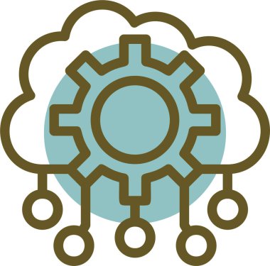 bulut teknoloji vektör simgesi