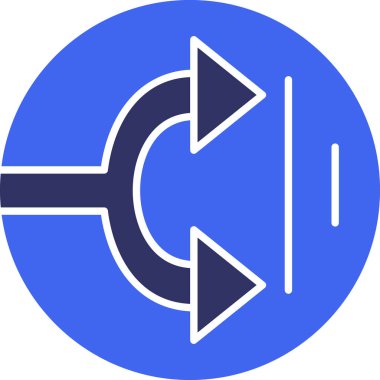 Bir yol simgesinin vektör illüstrasyonu