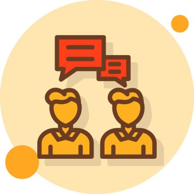 Konuş. Web simgesi basit illüstrasyon