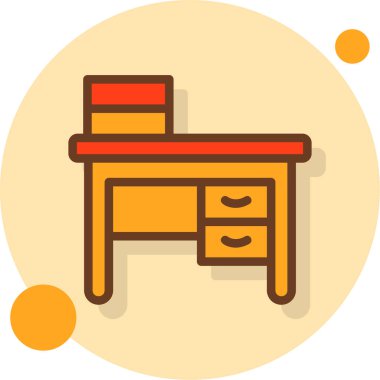 mobilya düz simgeleri, masa simgesi