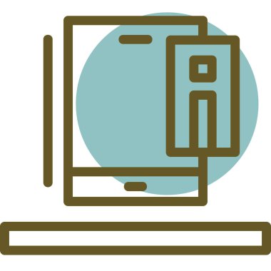 dijital ekran vektör illüstrasyon tasarımı ile dizüstü bilgisayar görüntüsü