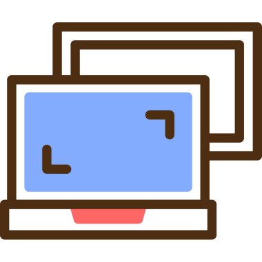 Bilgisayar. Web simgesi basit illüstrasyon