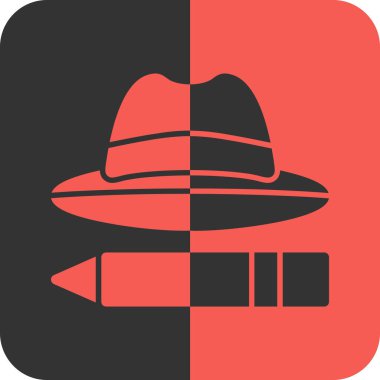 Beyaz arkaplanda şapka simgesi