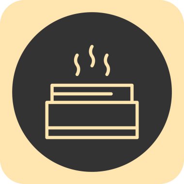 Sıcak kahve. Web simgesi vektör illüstrasyonu